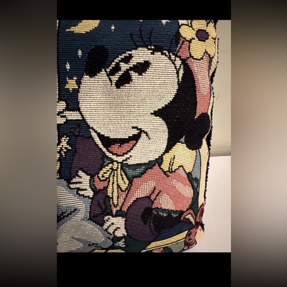 Vintage Disney Baby Mickey & Minnie Accent Throw Pillow Tapestry 12’ - Picture 4 of 6